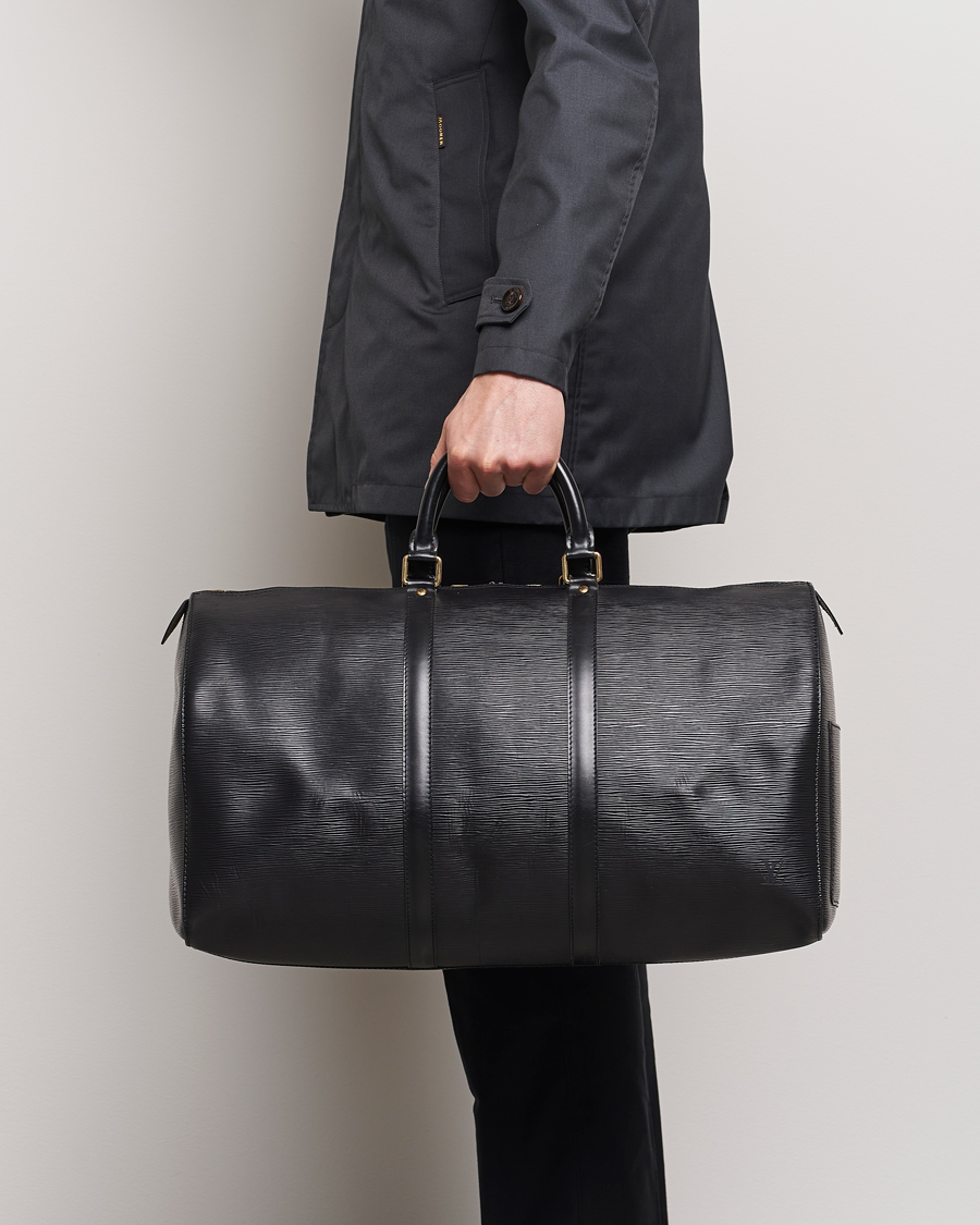 Herr | Louis Vuitton Pre-Owned Keepall 50 EPI Leather Bag Black | Louis Vuitton Pre-Owned | Keepall 50 EPI Leather Bag Black