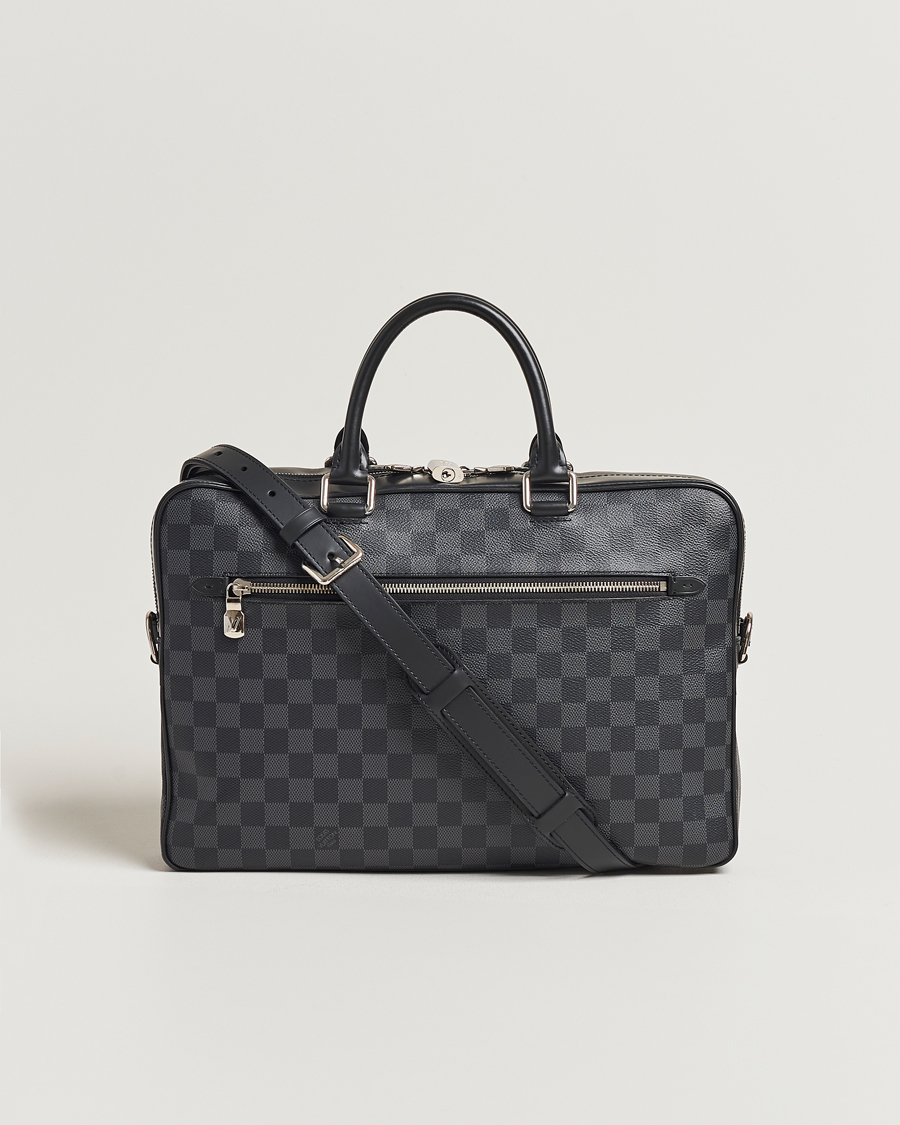 Herr | Louis Vuitton Pre-Owned Porte Document Business Damier Graphite | Louis Vuitton Pre-Owned | Porte Document Business Damier Graphite