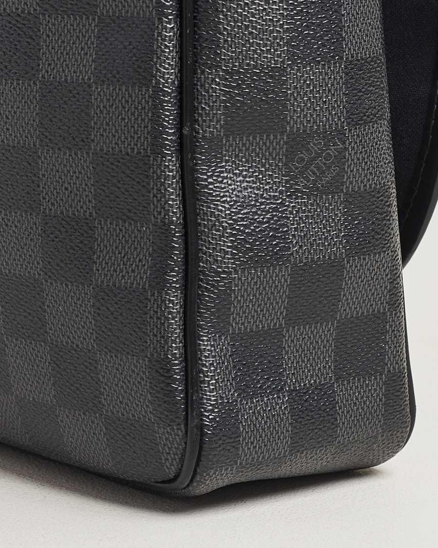 Herr | Louis Vuitton Pre-Owned Daniel MM Satchel Leather Bag Damier Graphite | Louis Vuitton Pre-Owned | Daniel MM Satchel Leather Bag Damier Graphite