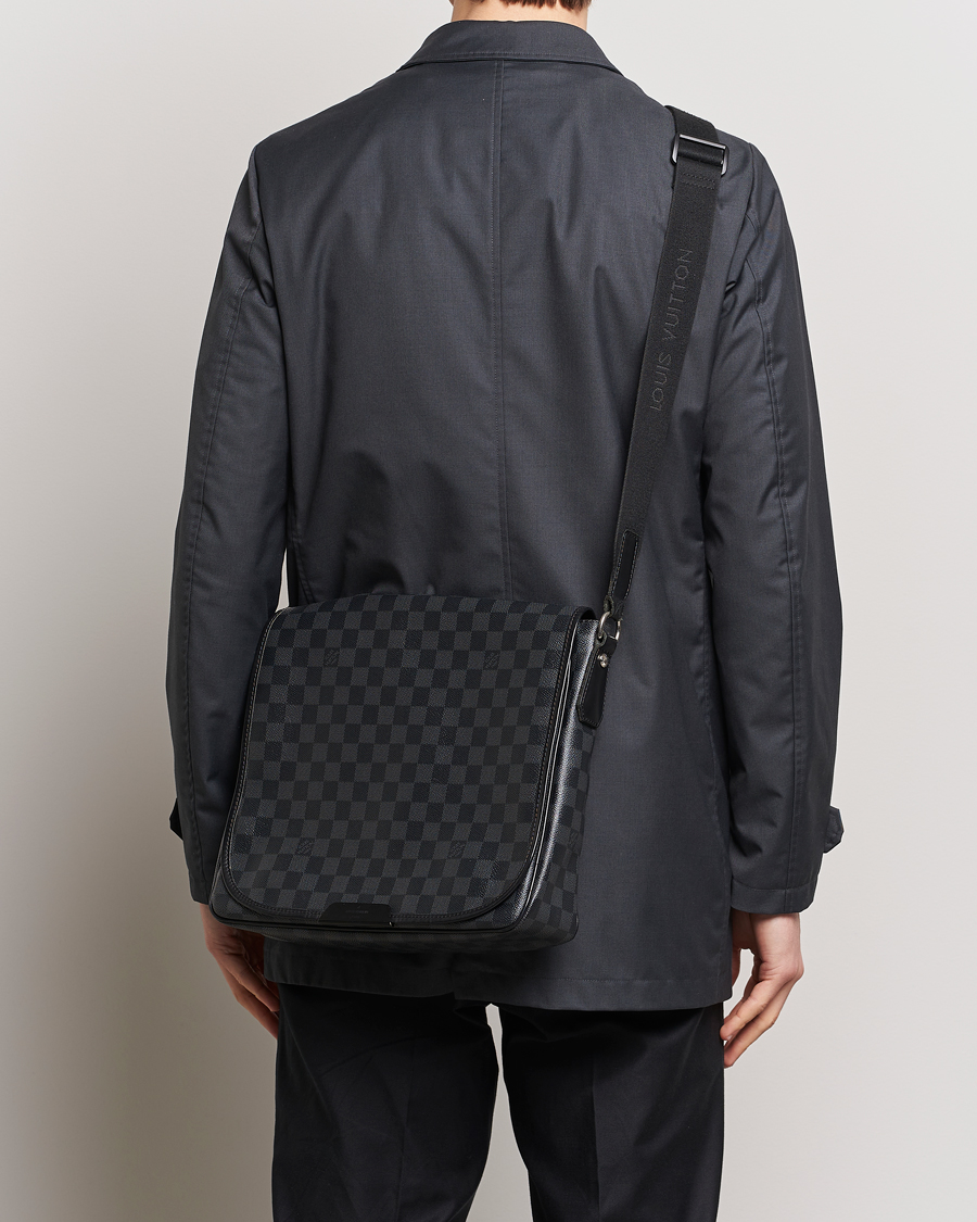 Men | Pre-Owned & Vintage Bags | Louis Vuitton Pre-Owned | Daniel MM Satchel Leather Bag Damier Graphite