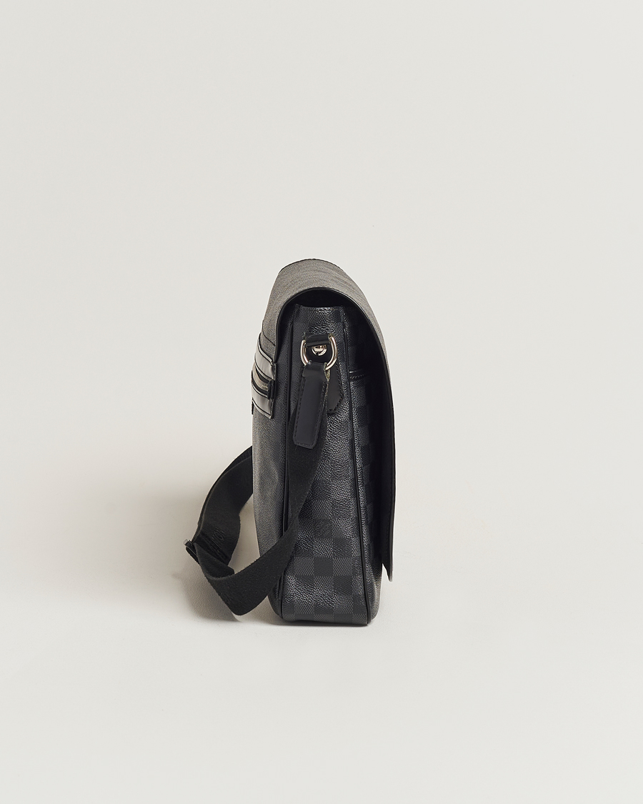 Herr | Louis Vuitton Pre-Owned Daniel MM Satchel Leather Bag Damier Graphite | Louis Vuitton Pre-Owned | Daniel MM Satchel Leather Bag Damier Graphite