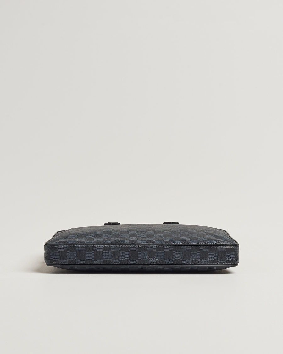 Herr | Louis Vuitton Pre-Owned Dandy Slim Briefcase Damier Navy | Louis Vuitton Pre-Owned | Dandy Slim Briefcase Damier Navy