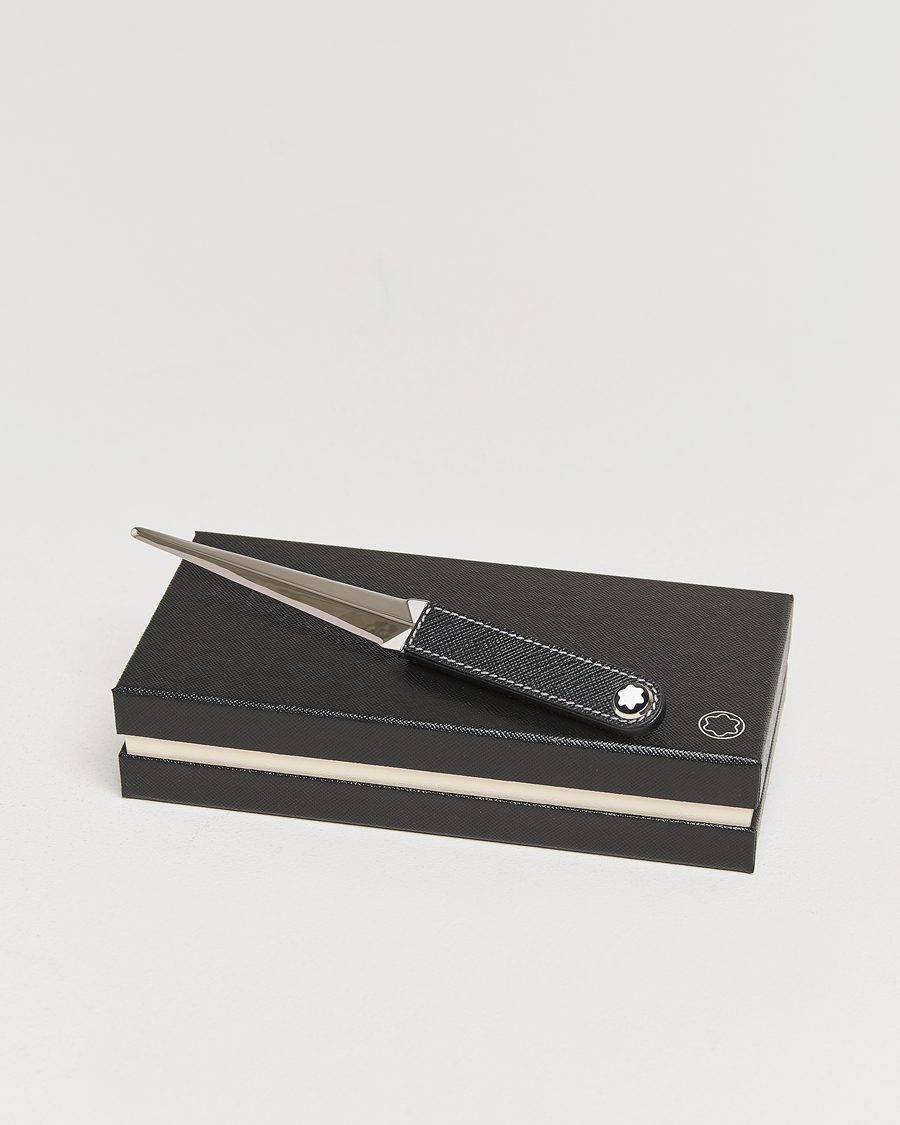 Herr | Till hemmet | Montblanc | Letter Opener in Steel and Leather Black