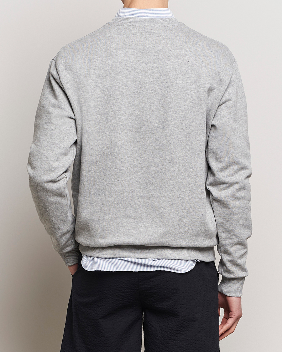 Herr | Tröjor | LES DEUX | Charles Logo Sweatshirt Light Grey Melange