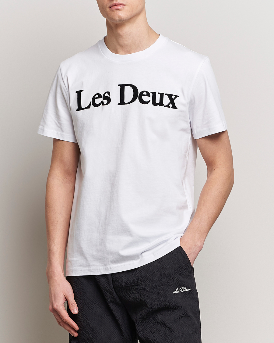 Herr | T-Shirts | LES DEUX | Charles Logo T-Shirt Wihte