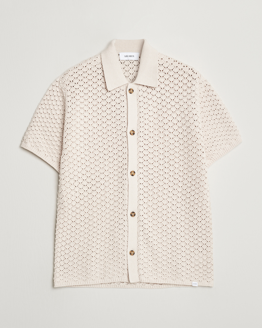 Herr | Skjortor | LES DEUX | Gideon Knitted Shirt Ivory