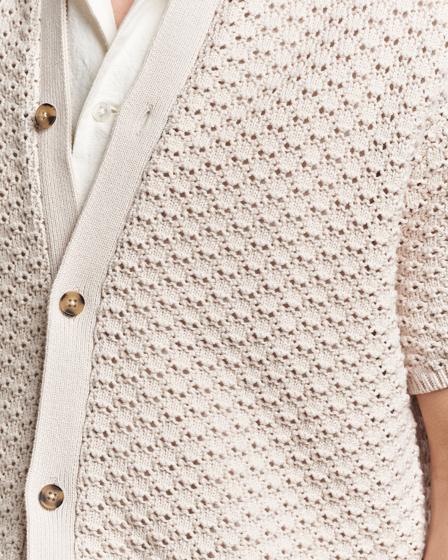 Herr | Skjortor | LES DEUX | Gideon Knitted Shirt Ivory
