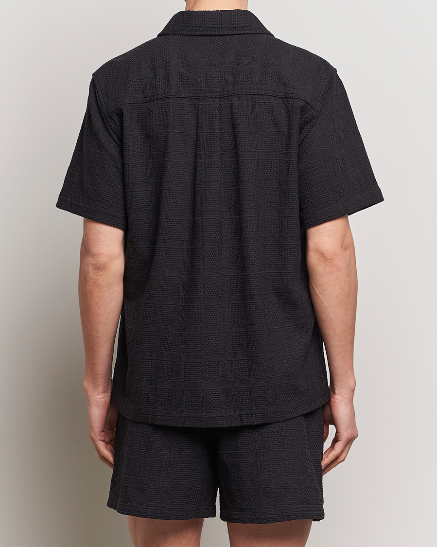 Herr | Skjortor | LES DEUX | Charlie Short Sleeve Knitted Shirt Black
