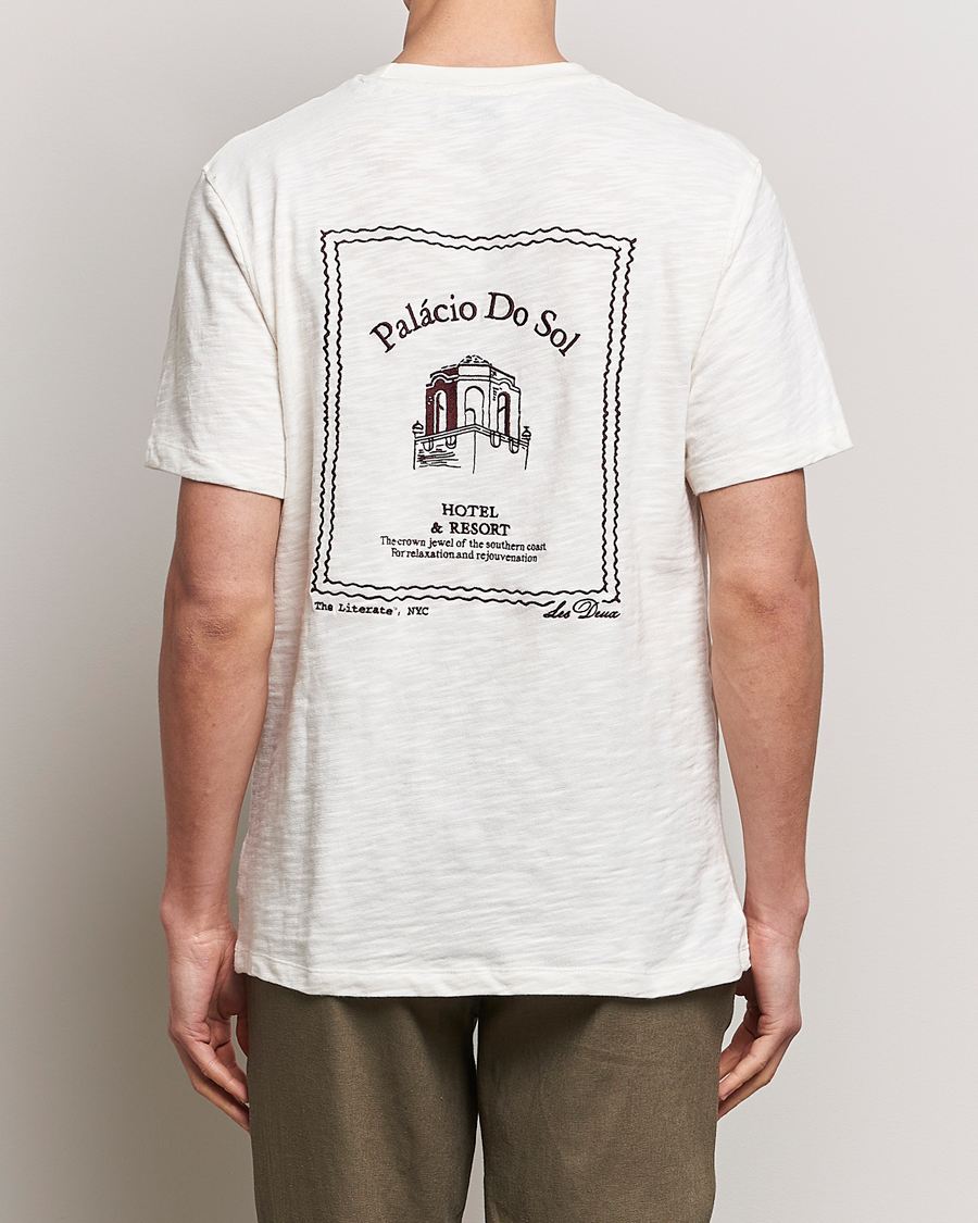Herr | T-Shirts | LES DEUX | Hotel Embroidery T-Shirt Ivory