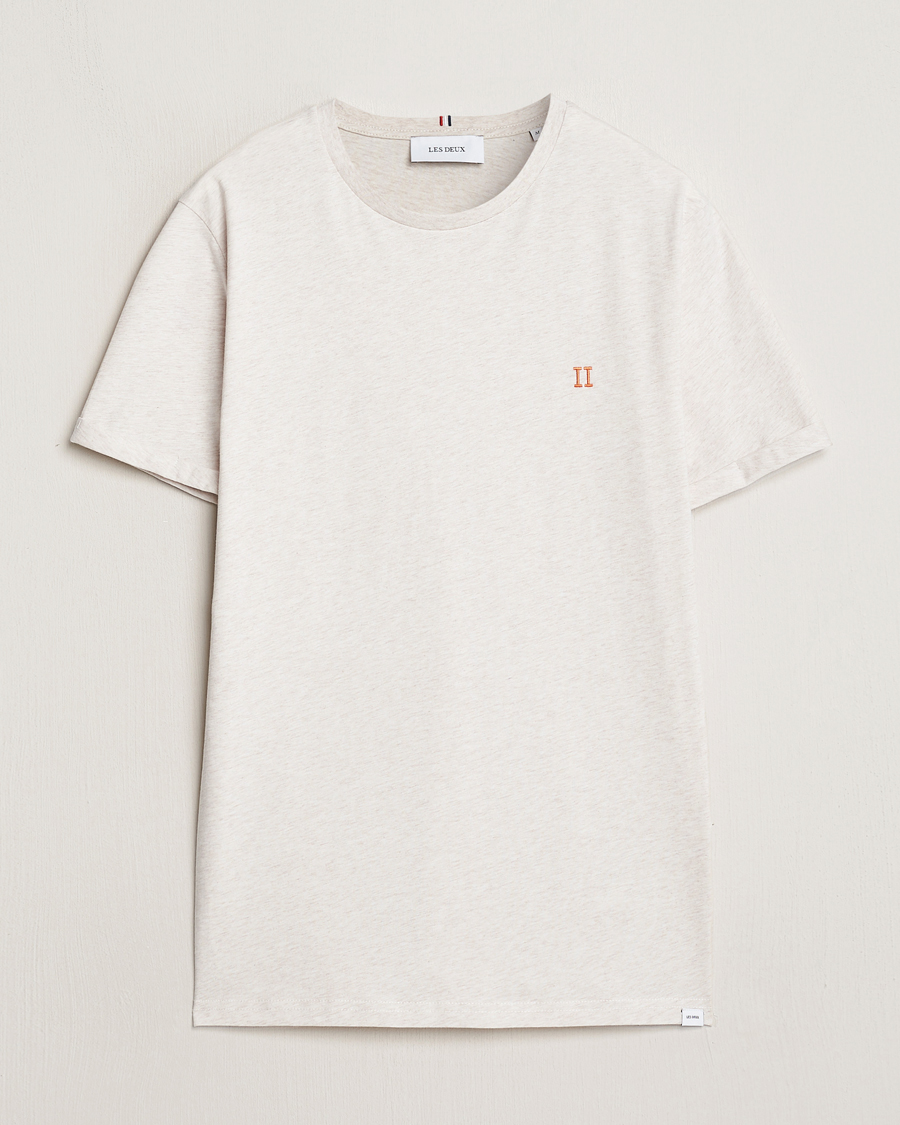Herr | T-Shirts | LES DEUX | Nørregaard Cotton T-Shirt Ivory Melange