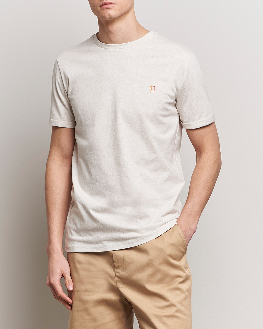 Herr | T-Shirts | LES DEUX | Nørregaard Cotton T-Shirt Ivory Melange