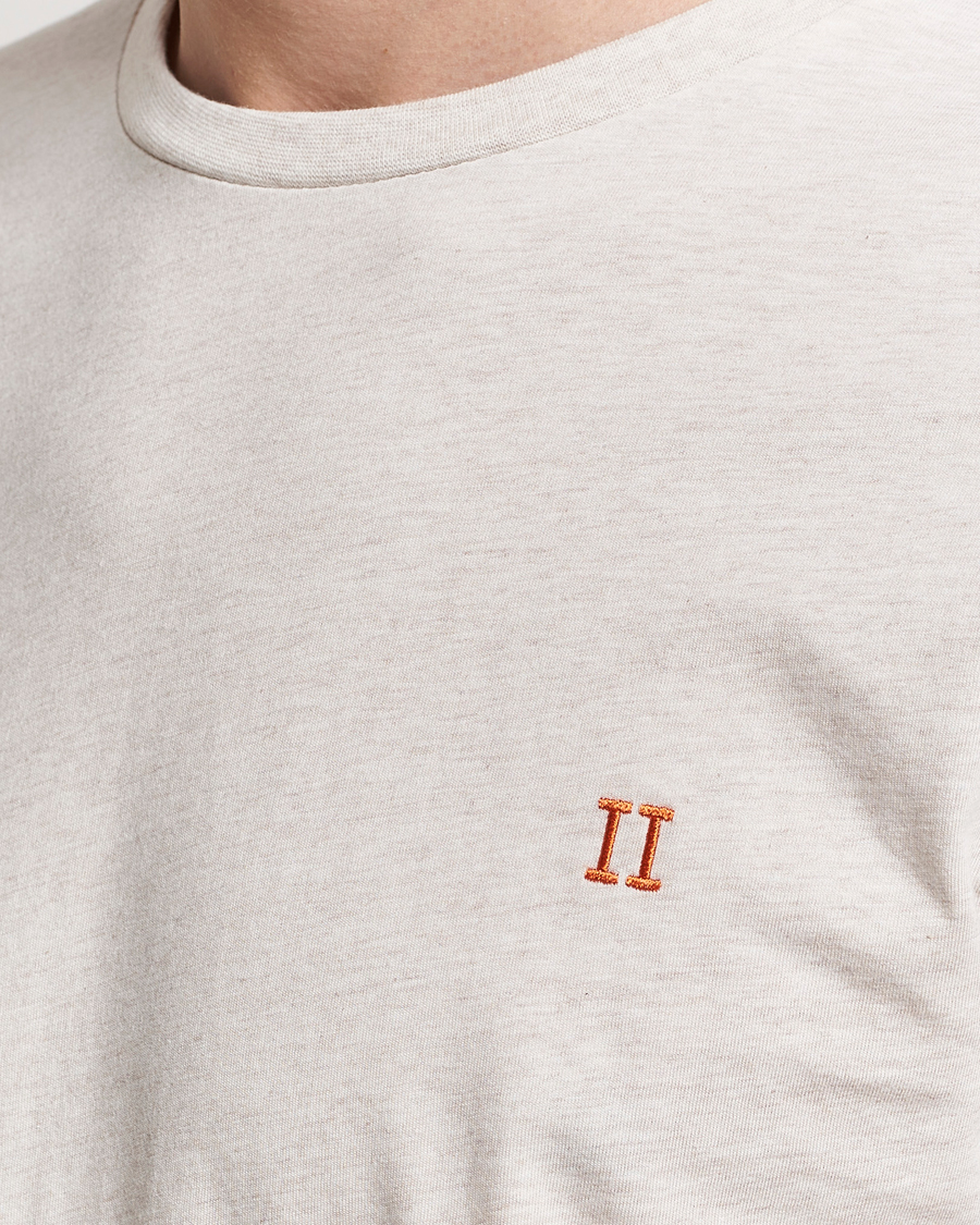 Herr | T-Shirts | LES DEUX | Nørregaard Cotton T-Shirt Ivory Melange