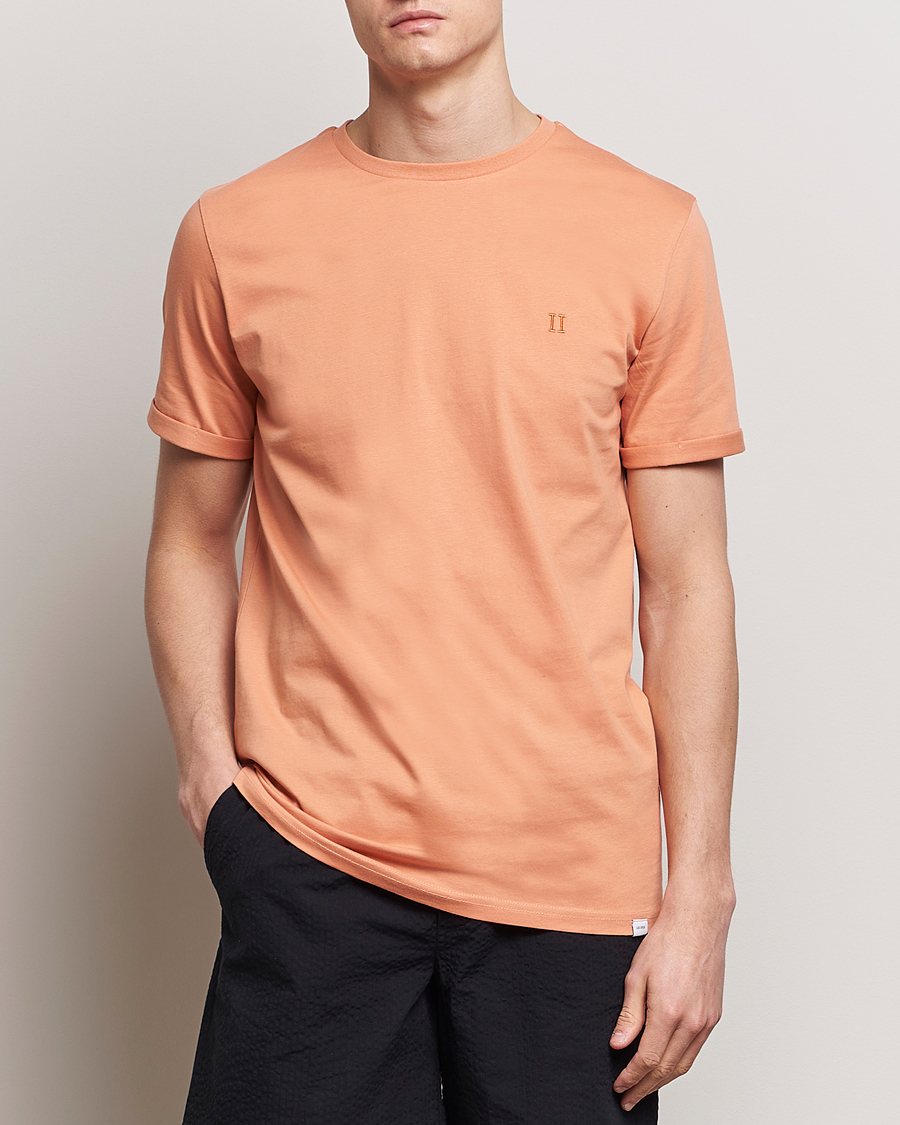Herr | LES DEUX | LES DEUX | Nørregaard Cotton T-Shirt Baked Papaya Orange