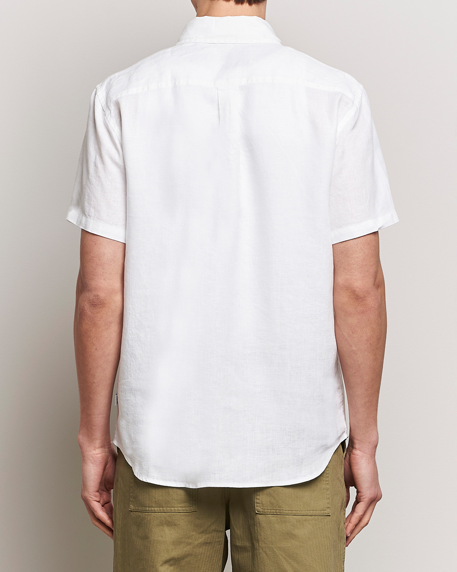 Herr | Skjortor | LES DEUX | Kris Short Sleeve Linen Shirt White