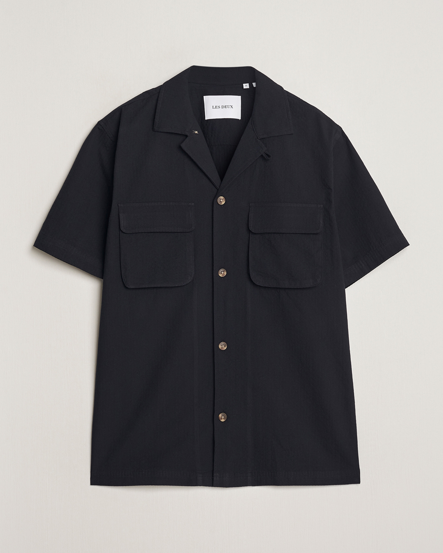 Herr | Skjortor | LES DEUX | Osmund Seersucker Shirt Black