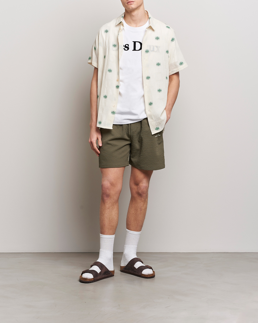 Herr | Badbyxor | LES DEUX | Stan Seersucker Swim Shorts Bungee Cord