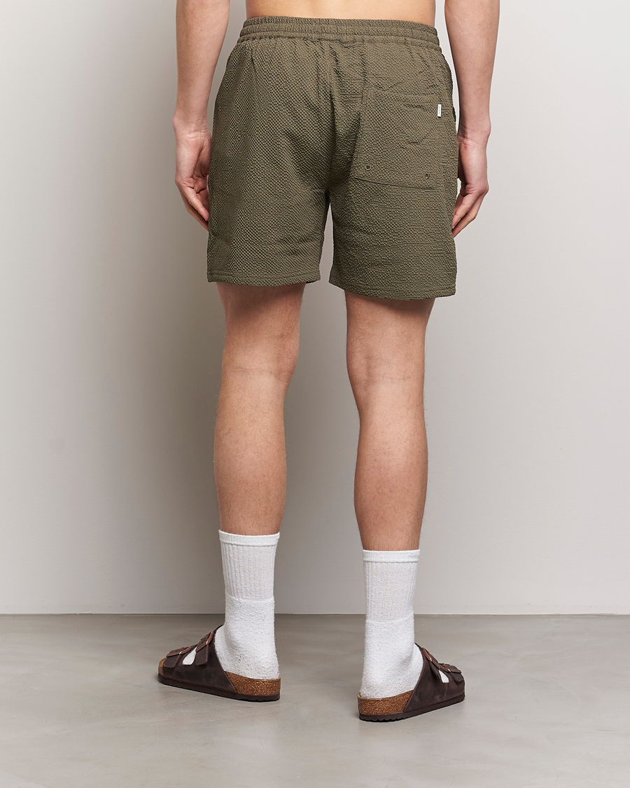 Herr | Badbyxor | LES DEUX | Stan Seersucker Swim Shorts Bungee Cord