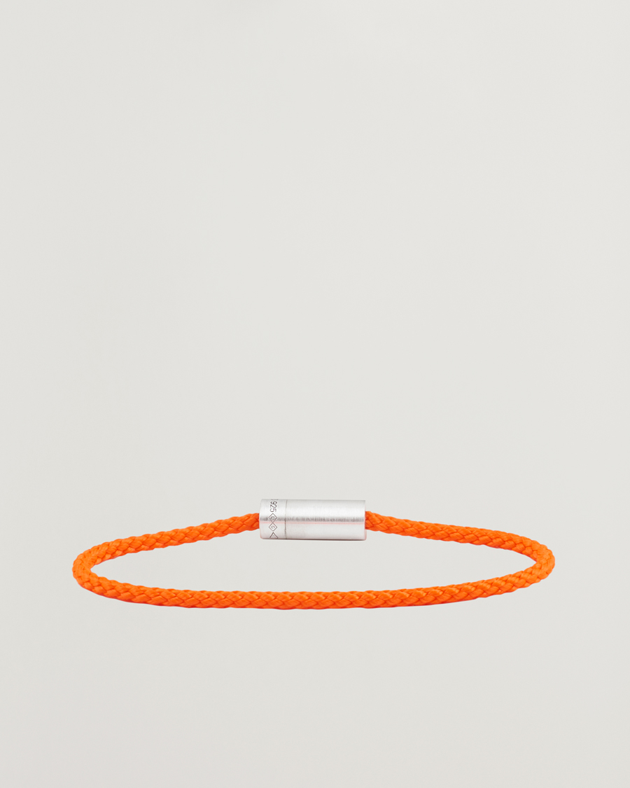 Herr | Smycken | LE GRAMME | Nato Cable Brushed Bracelet Orange/Sterling Silver 7g