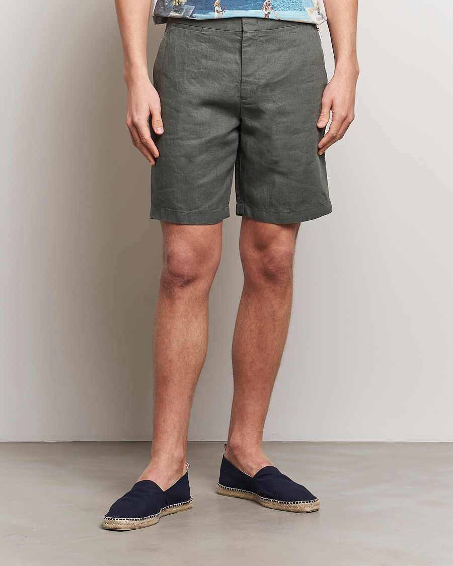 Herr | Senast inkommet | Orlebar Brown | Norwich Linen Shorts Light Kombu