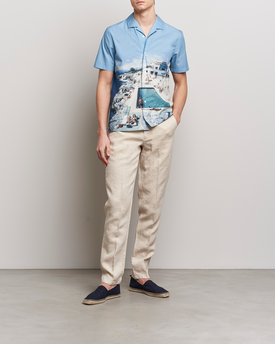Herr | Byxor | Orlebar Brown | Griffon Linen Trousers Chai
