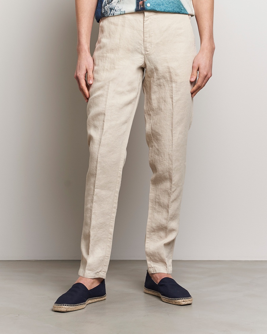 Herr | Best of British | Orlebar Brown | Griffon Linen Trousers Chai