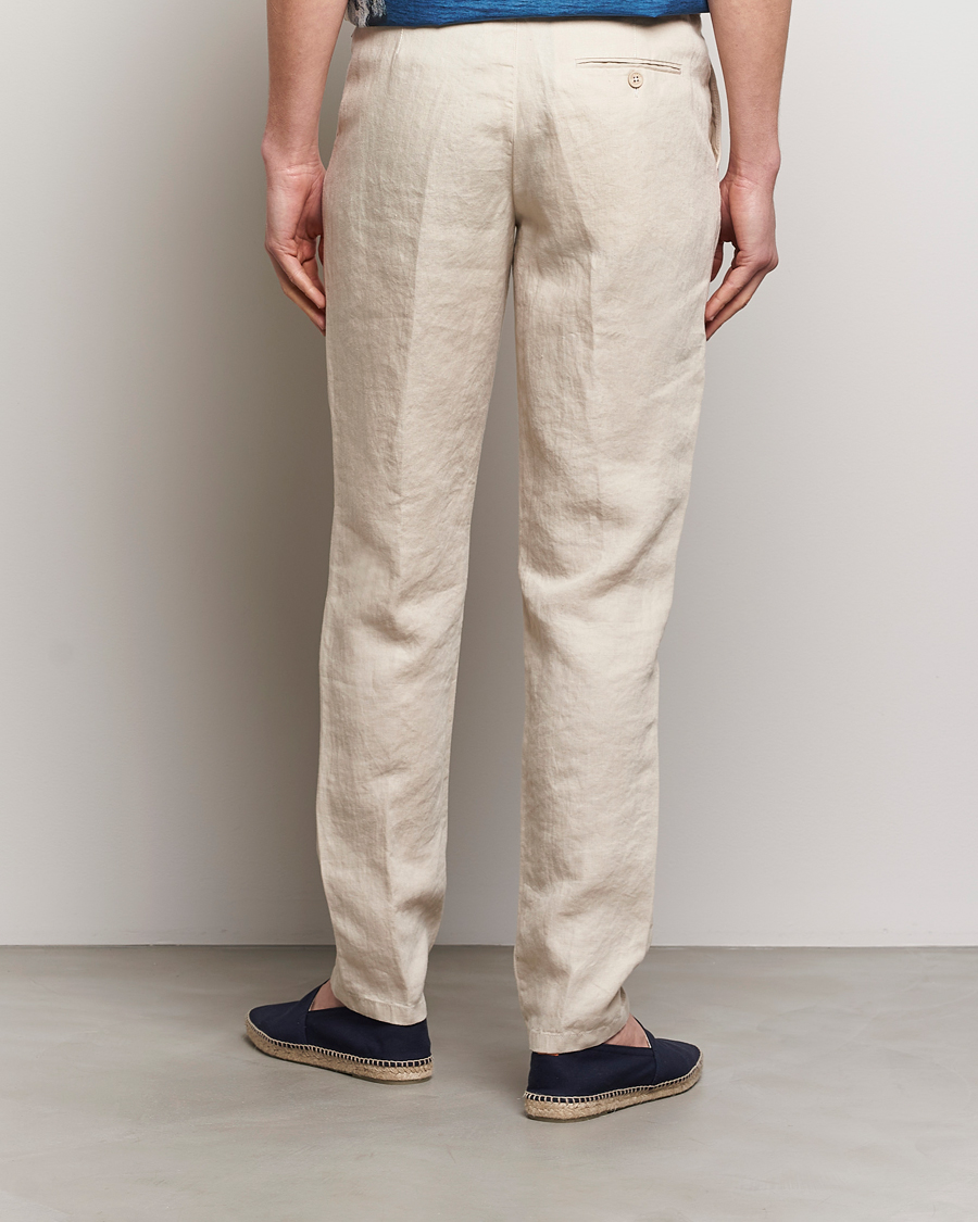 Herr | Byxor | Orlebar Brown | Griffon Linen Trousers Chai