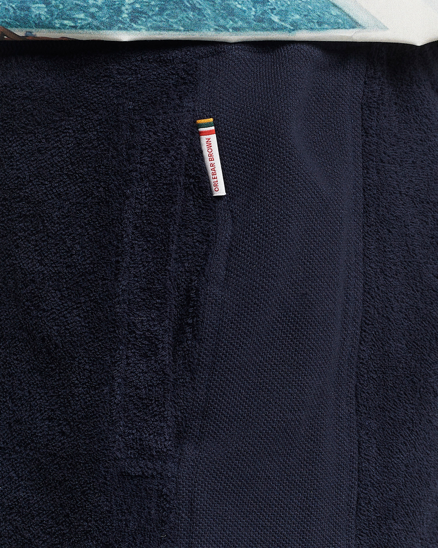 Herr | Shorts | Orlebar Brown | Afador Mix Texture Towelling Shorts Night Iris