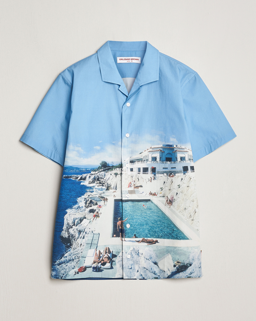 Herr | Skjortor | Orlebar Brown | Hibbert Photographic Roc Pool Shirt Blue