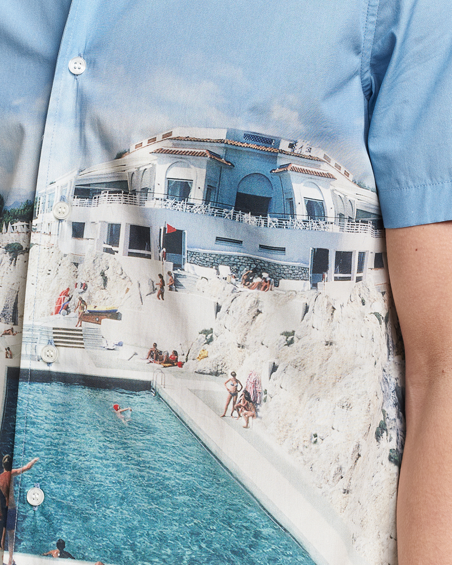 Herr | Skjortor | Orlebar Brown | Hibbert Photographic Roc Pool Shirt Blue