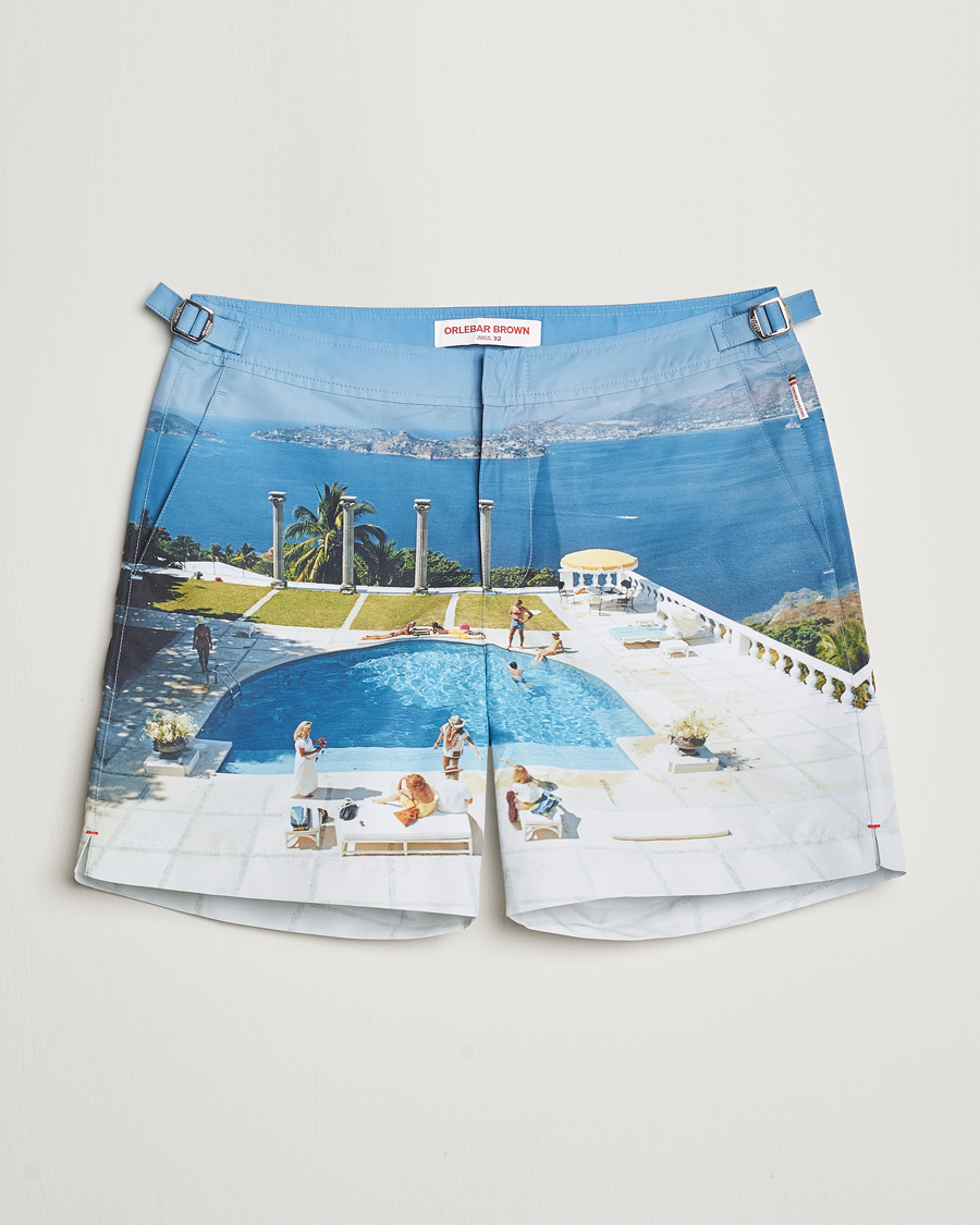 Herr | Badbyxor | Orlebar Brown | Bulldog Slim Aarons Photo Swim Shorts Pacifico