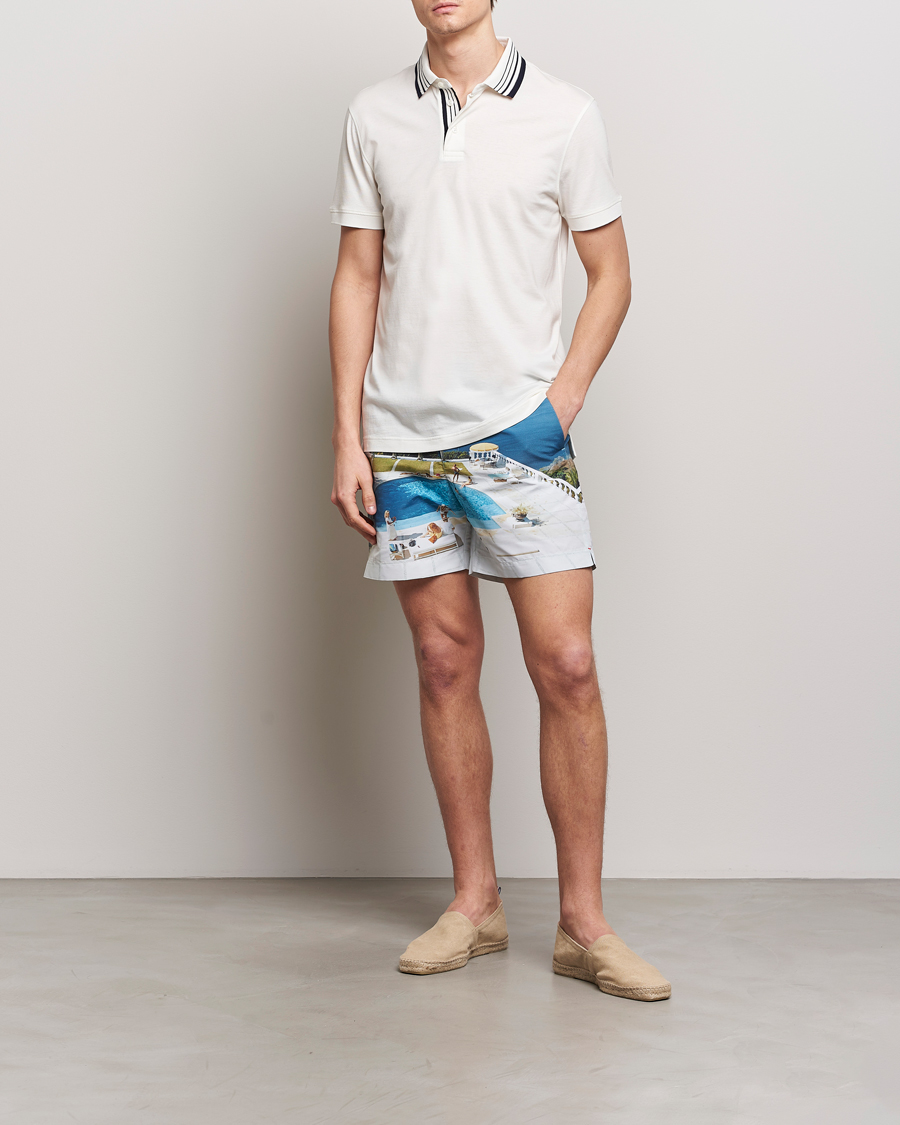 Herr | Badbyxor | Orlebar Brown | Bulldog Slim Aarons Photo Swim Shorts Pacifico