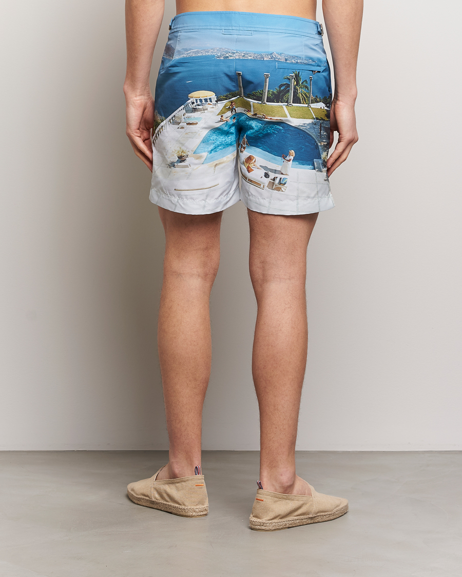 Herr | Badbyxor | Orlebar Brown | Bulldog Slim Aarons Photo Swim Shorts Pacifico