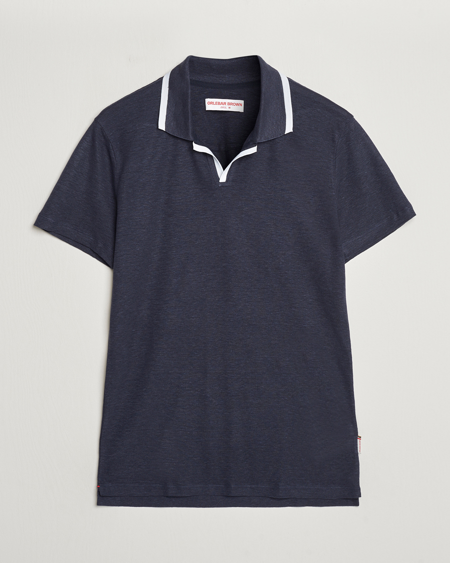 Herr | Pikéer | Orlebar Brown | Felix Linen Pique Polo Night Iris
