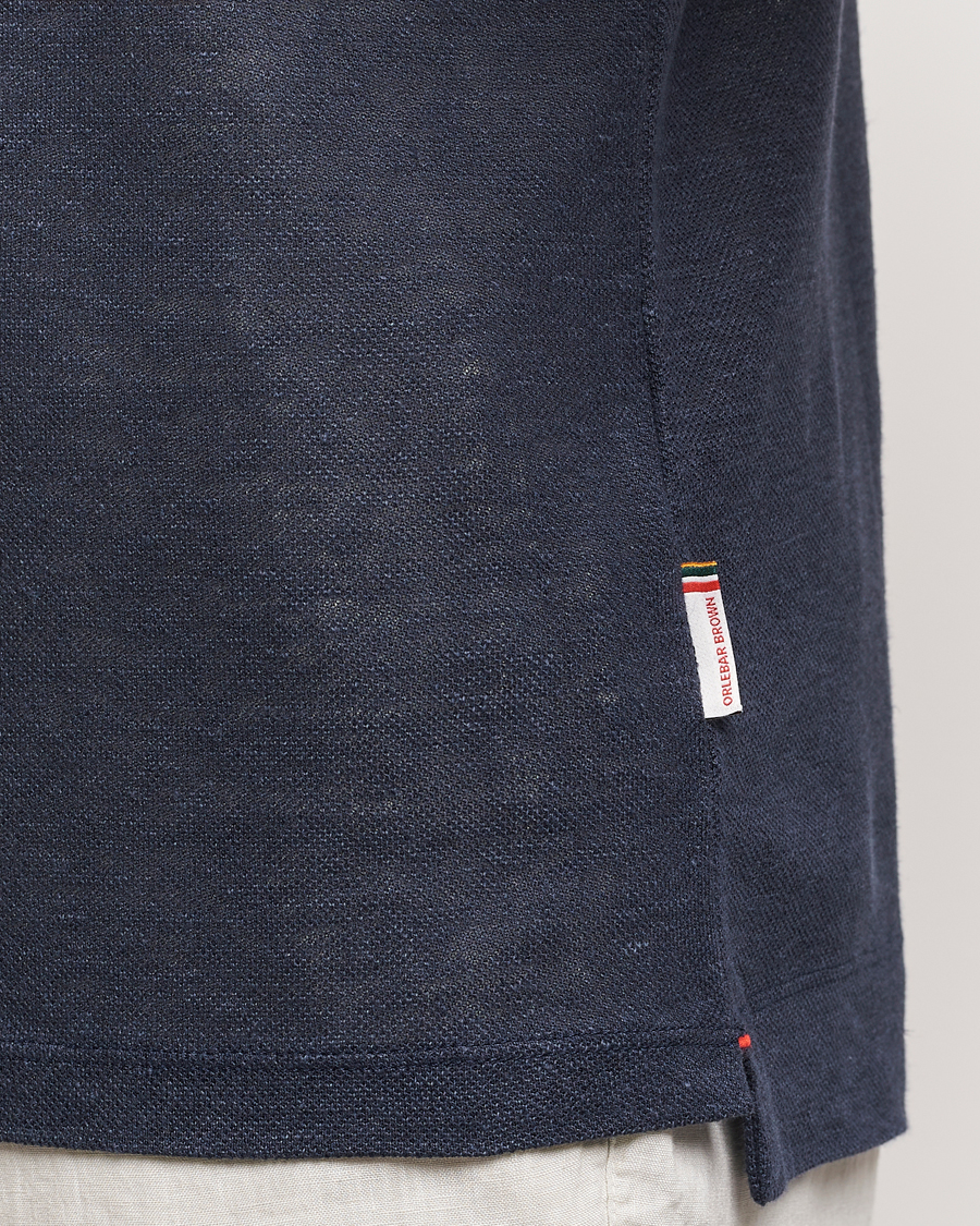 Herr | Pikéer | Orlebar Brown | Felix Linen Pique Polo Night Iris