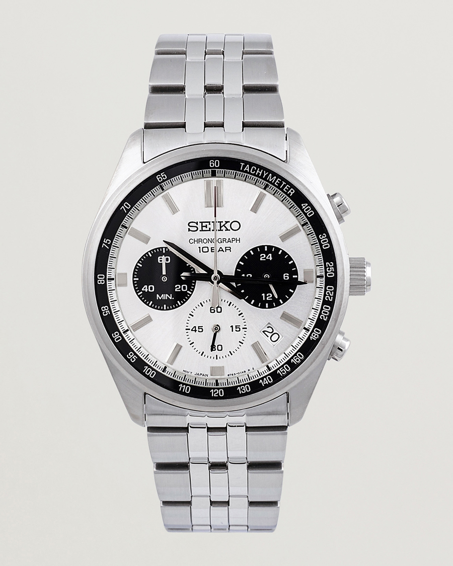Herr | Seiko Chronograph 41mm Steel White Dial | Seiko | Chronograph 41mm Steel White Dial