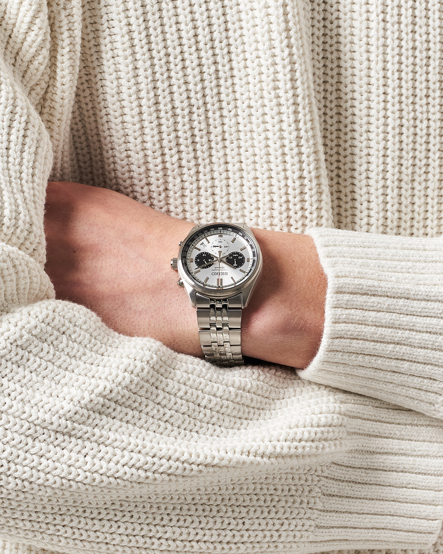 Herr | Seiko Chronograph 41mm Steel White Dial | Seiko | Chronograph 41mm Steel White Dial
