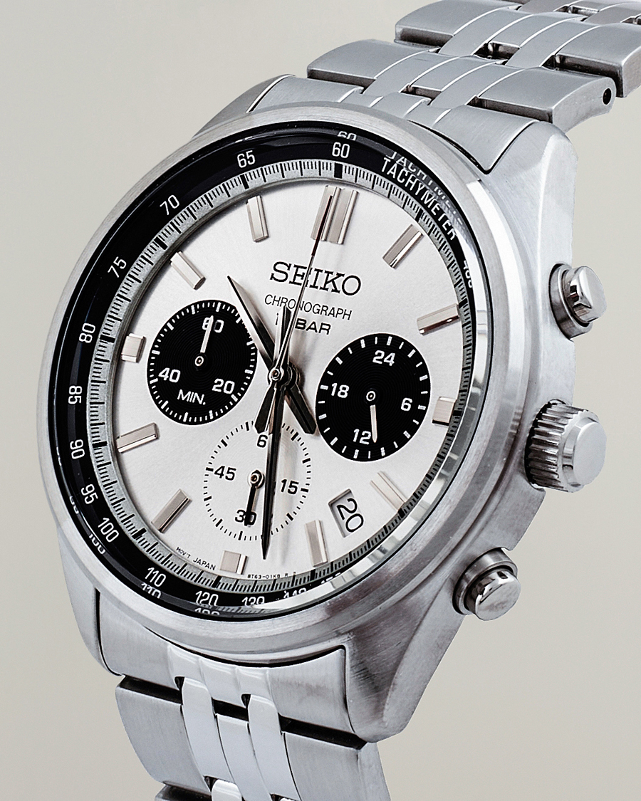 Herr | Seiko Chronograph 41mm Steel White Dial | Seiko | Chronograph 41mm Steel White Dial