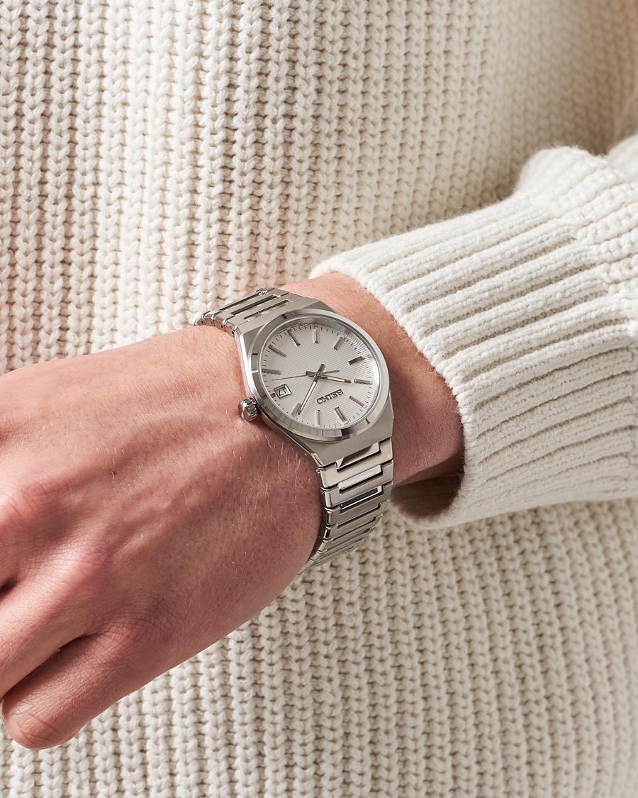 Herr | Seiko Sapphire 39mm Steel White Dial | Seiko | Sapphire 39mm Steel White Dial