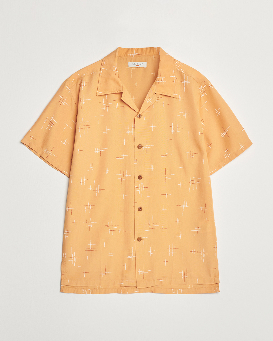 Herr | Skjortor | Nudie Jeans | Arvid 50s Hawaii Shirt Ochre
