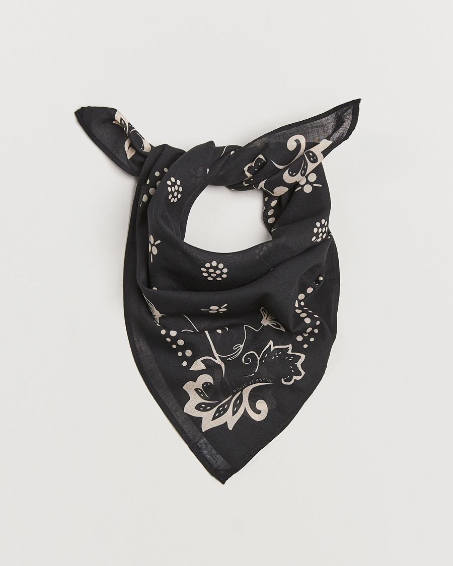 Herr | Nudie Jeans Ingrid Ornament Bandana Black | Nudie Jeans | Ingrid Ornament Bandana Black