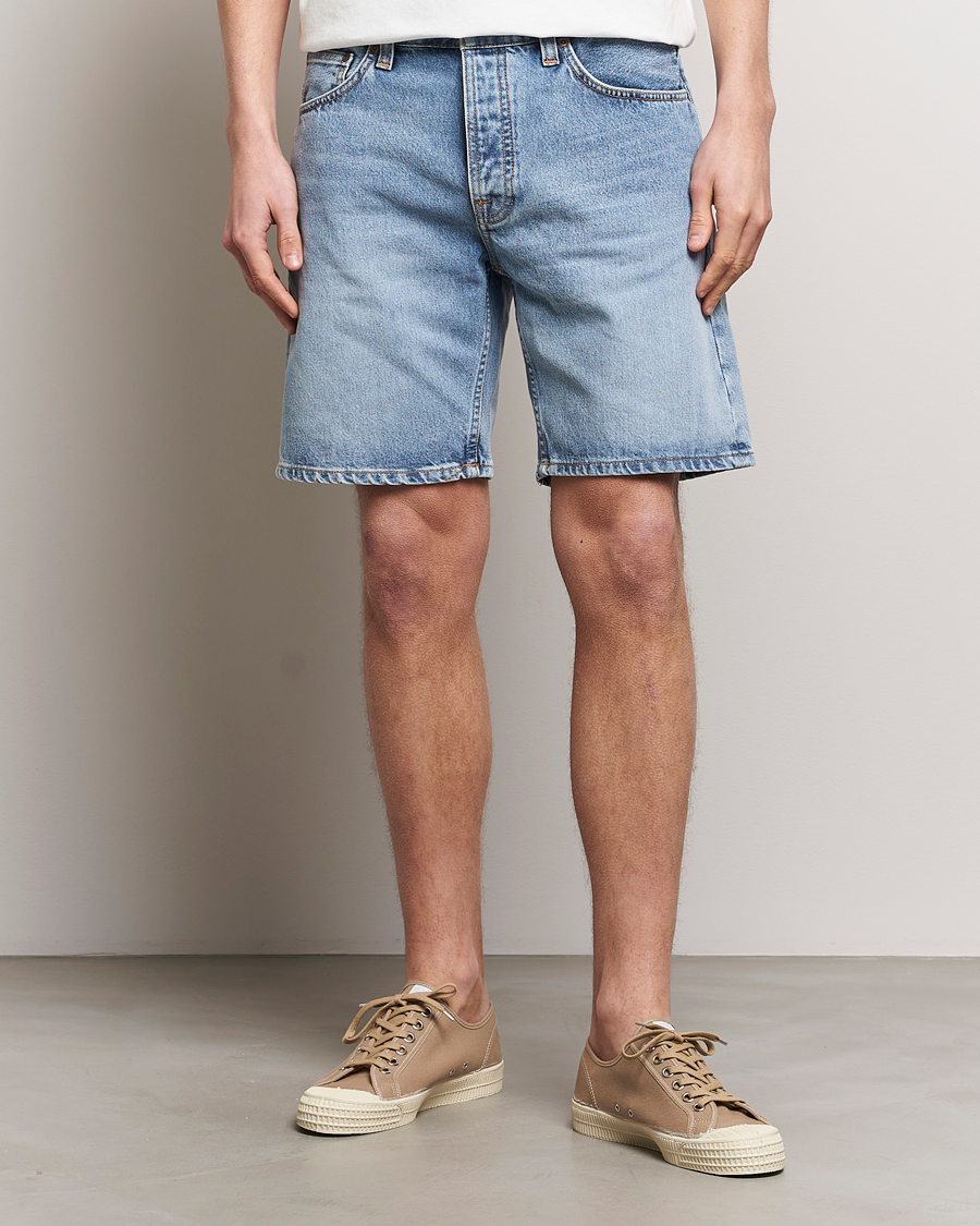 Herr | Kläder | Nudie Jeans | Seth Denim Shorts Sea Salt