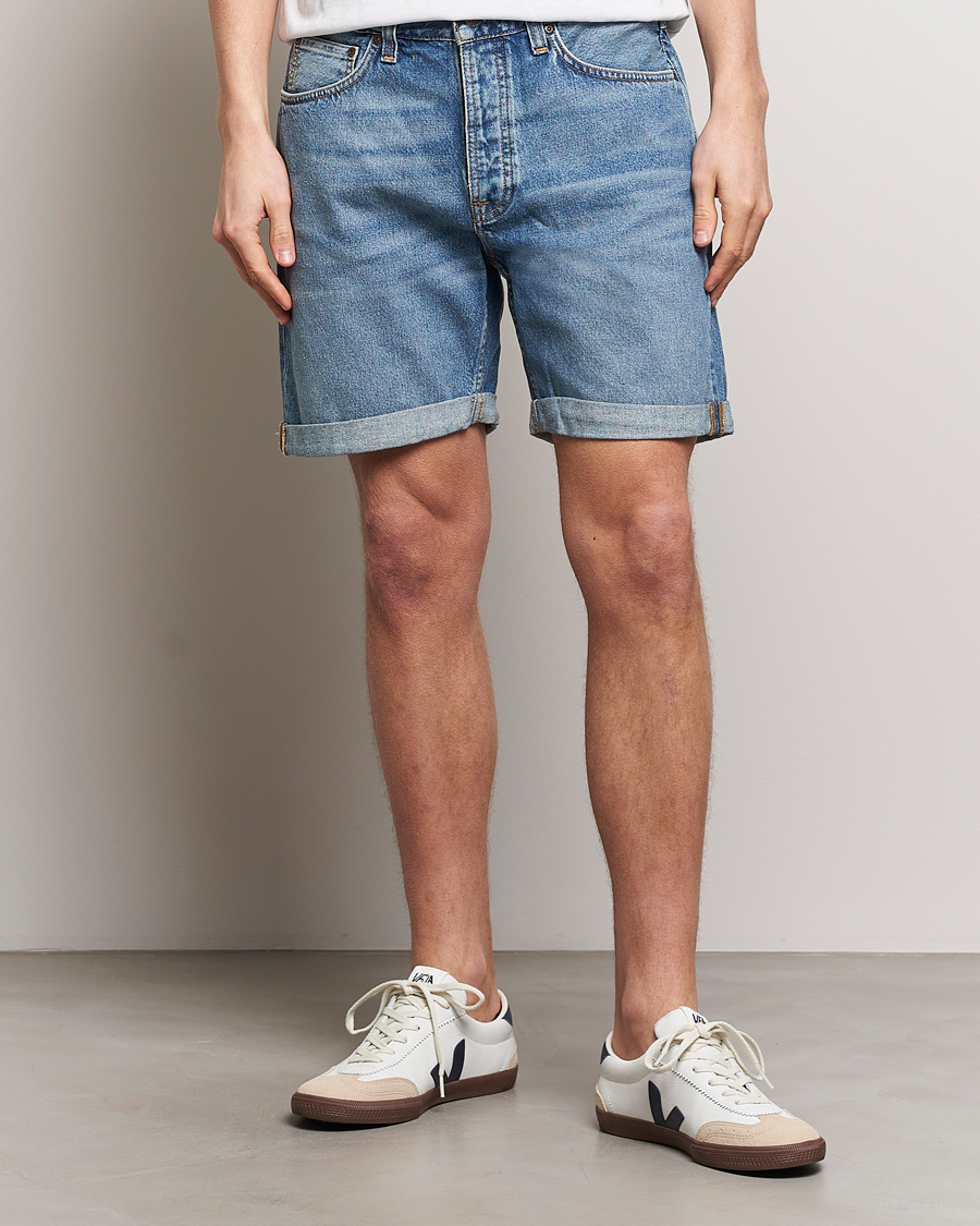 Herr | Kläder | Nudie Jeans | Josh Denim Shorts Blue Haze