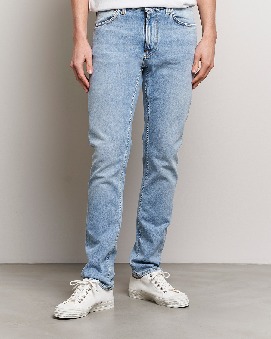 Herr | Blå jeans | Nudie Jeans | Lean Dean Jeans Warm Days Blue