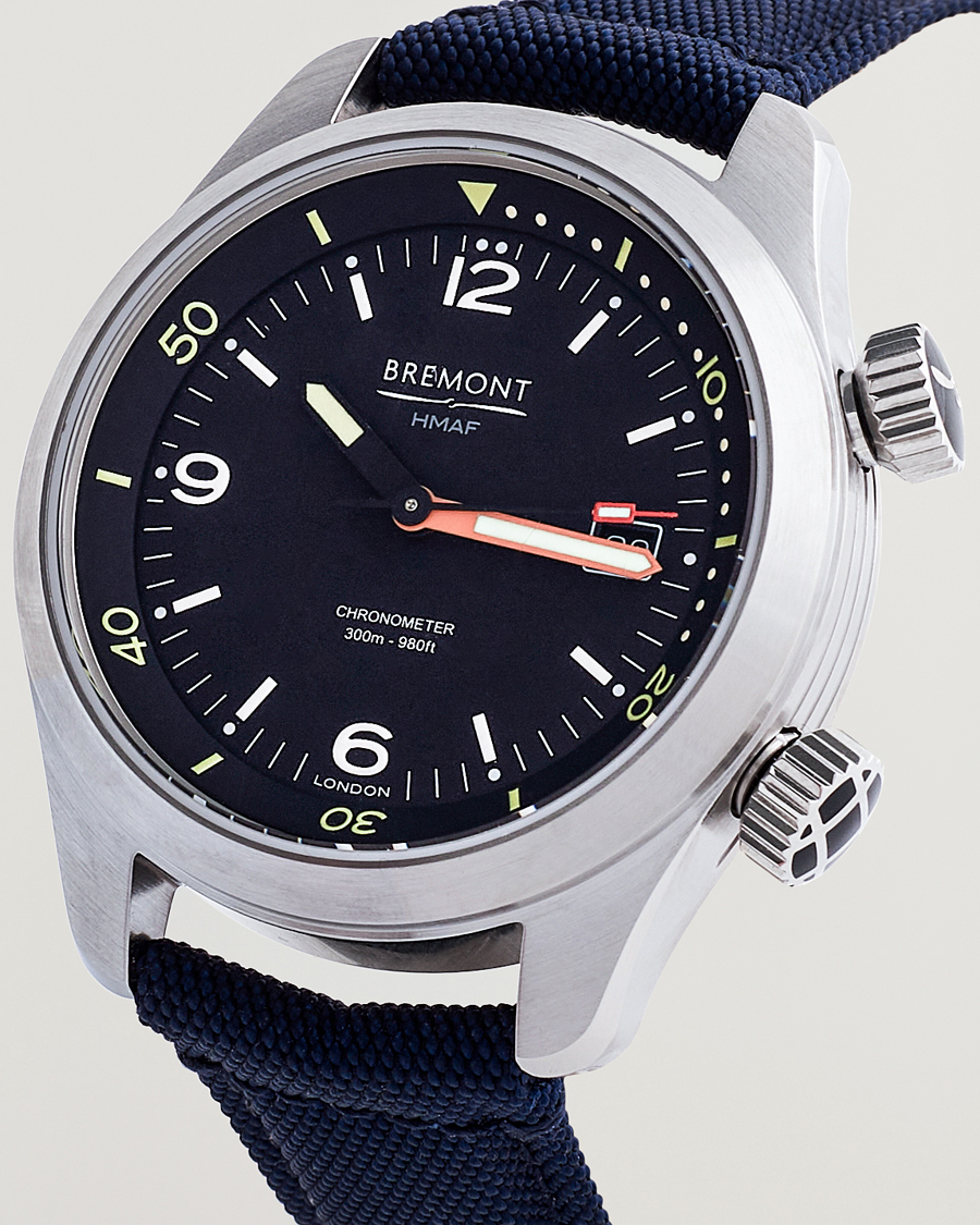 Herr | Fine watches | Bremont | Argonaut 42mm Navy Nato Strap