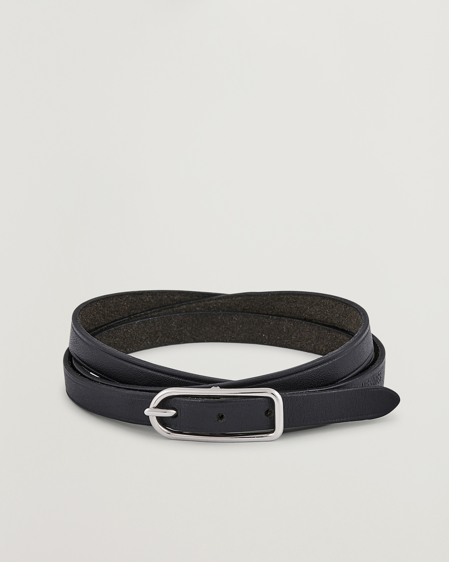 Herr | Hermès Pre-Owned API1 Leather Bracelet Black | Hermès Pre-Owned | API1 Leather Bracelet Black