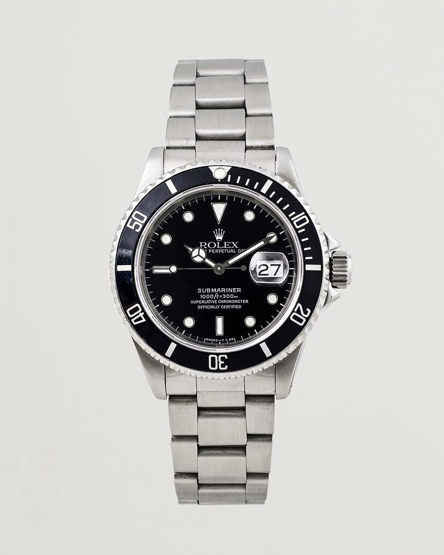 Herr | Rolex Pre-Owned Submariner 16610 Oyster Perpetual Steel Black Silver | Rolex Pre-Owned | Submariner 16610 Oyster Perpetual Steel Black Silver