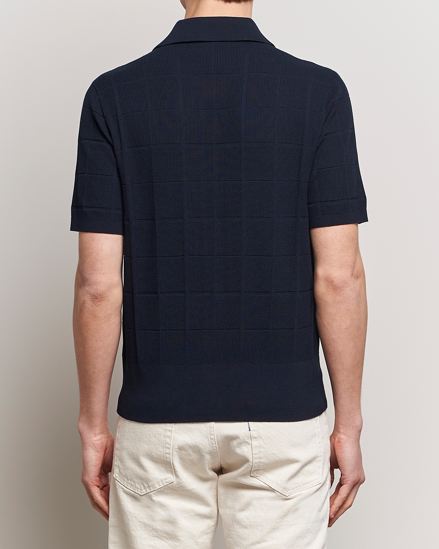 Herr | Pikéer | Tiger of Sweden | Araawen Short Sleeve Knitted Polo Light Ink