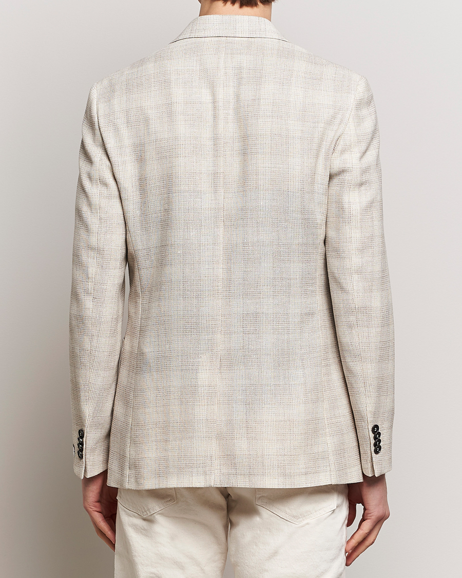 Herr | Kavajer | Tiger of Sweden | Julien Half Lined Checked Blazer Natural White