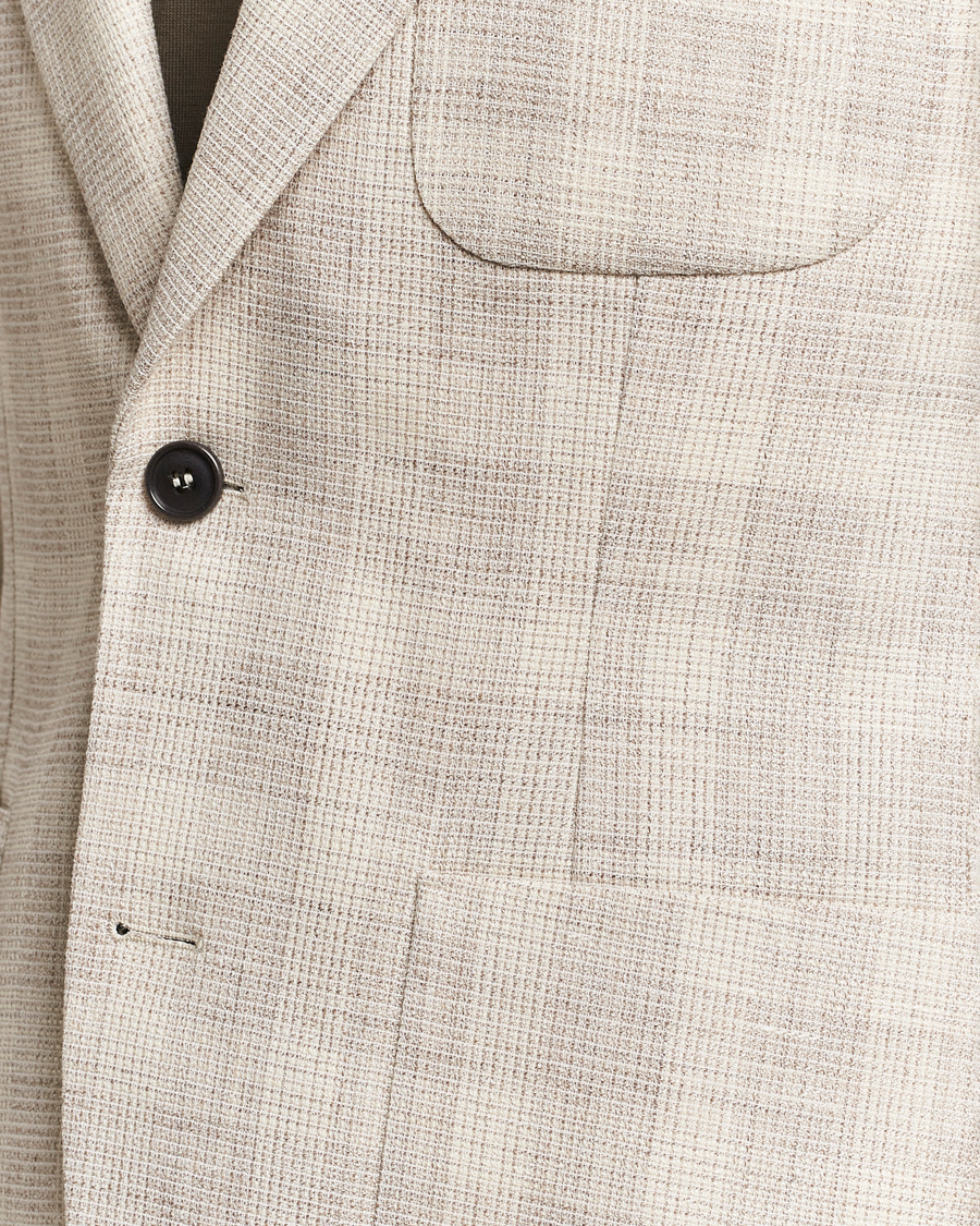 Herr | Kavajer | Tiger of Sweden | Julien Half Lined Checked Blazer Natural White