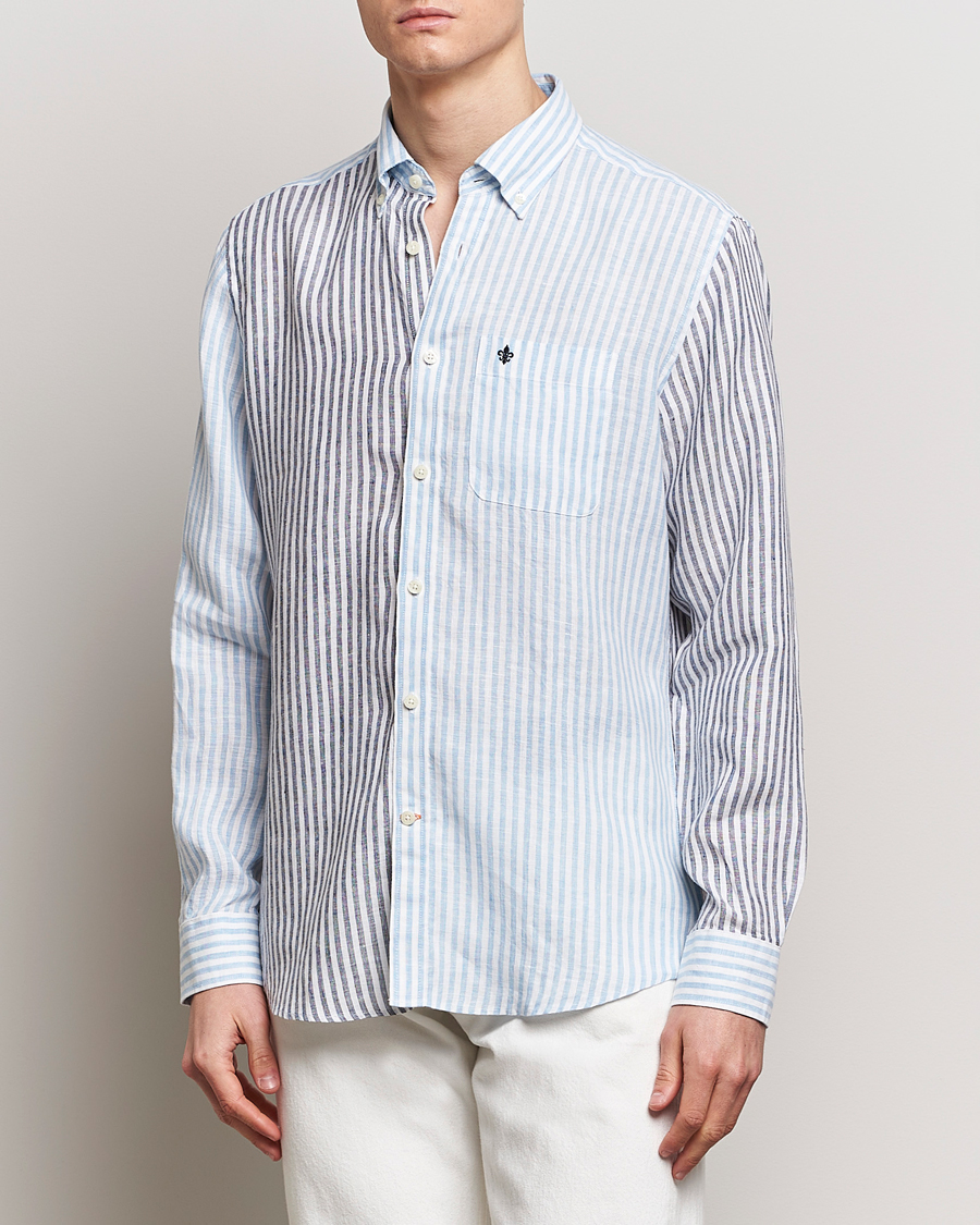 Herr | Kläder | Morris | Douglas Linen Mix Shirt Blue
